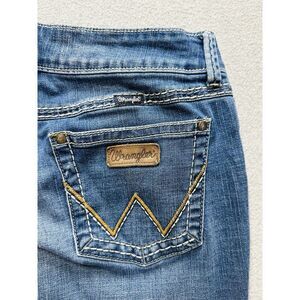 VINTAGE Wrangler Jeans Womens 13x34 Blue Denim Bootcut Western Cowgirl Ladies